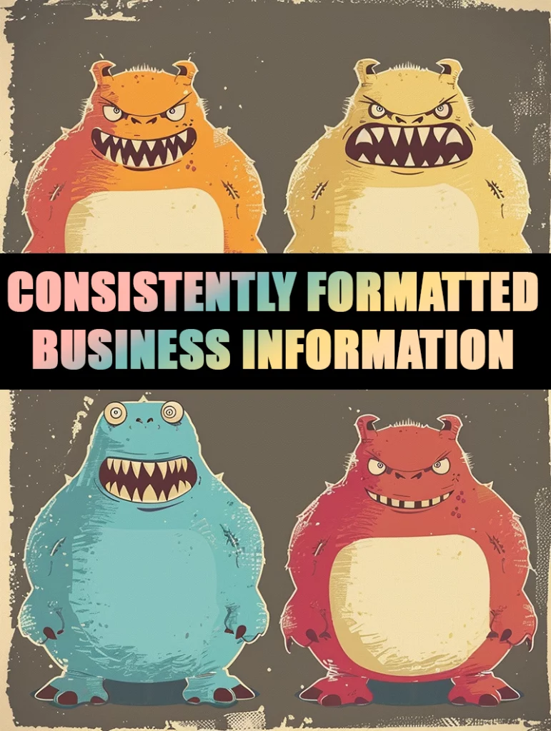 Consistently Formatted Business Information