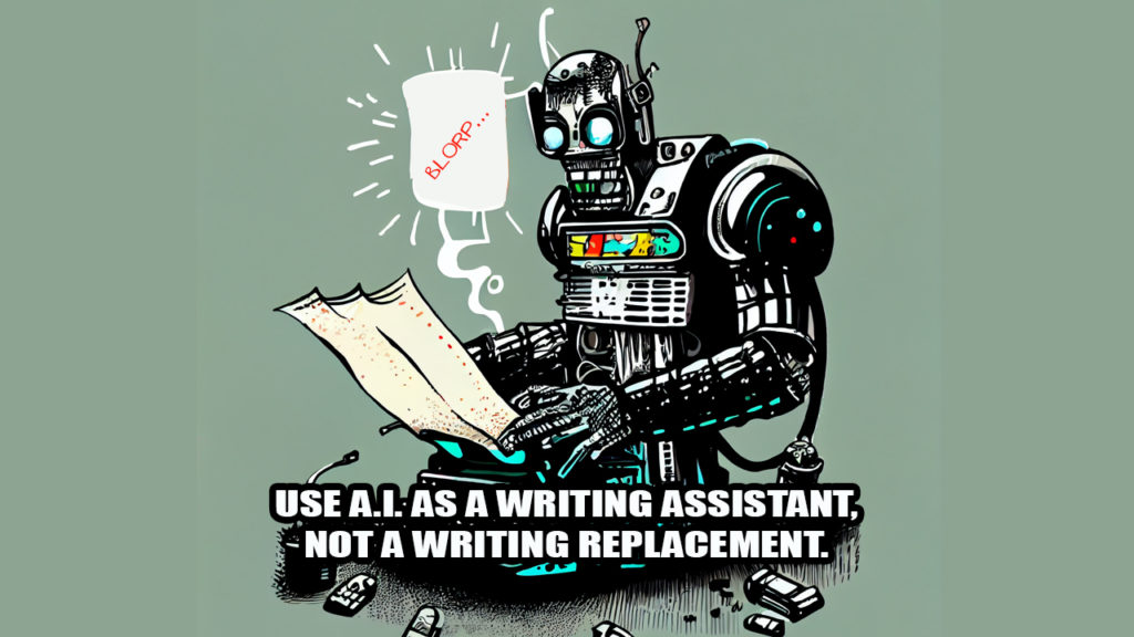 Use A.I. as a writing assistant, not a writing replacement